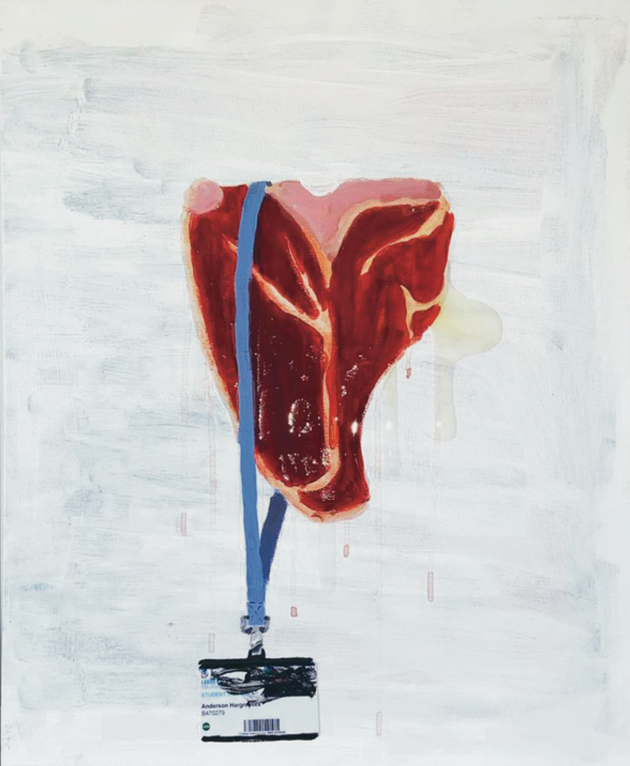 click to expand self portrait i / acrylic and resin on canvas / 2023