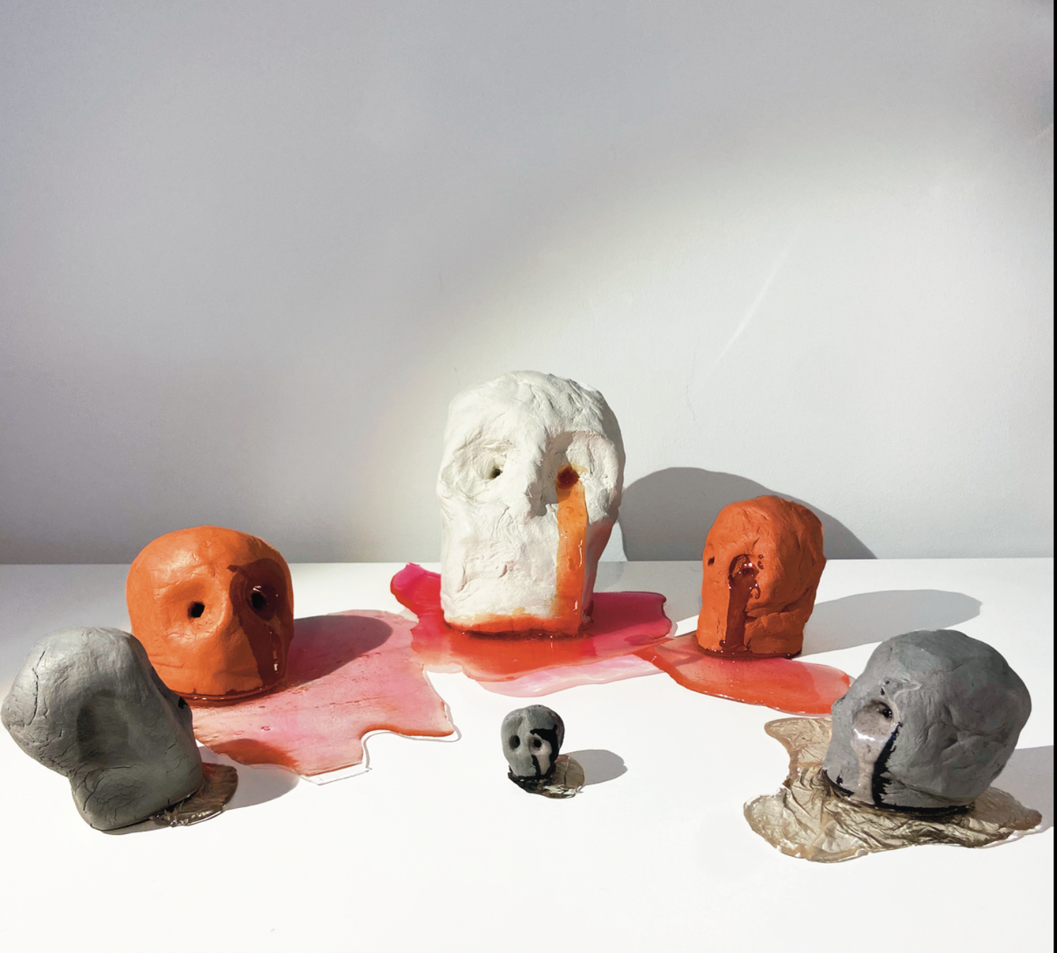 click to expand group therapy in the year 2015 / air dry clay and resin / 2022