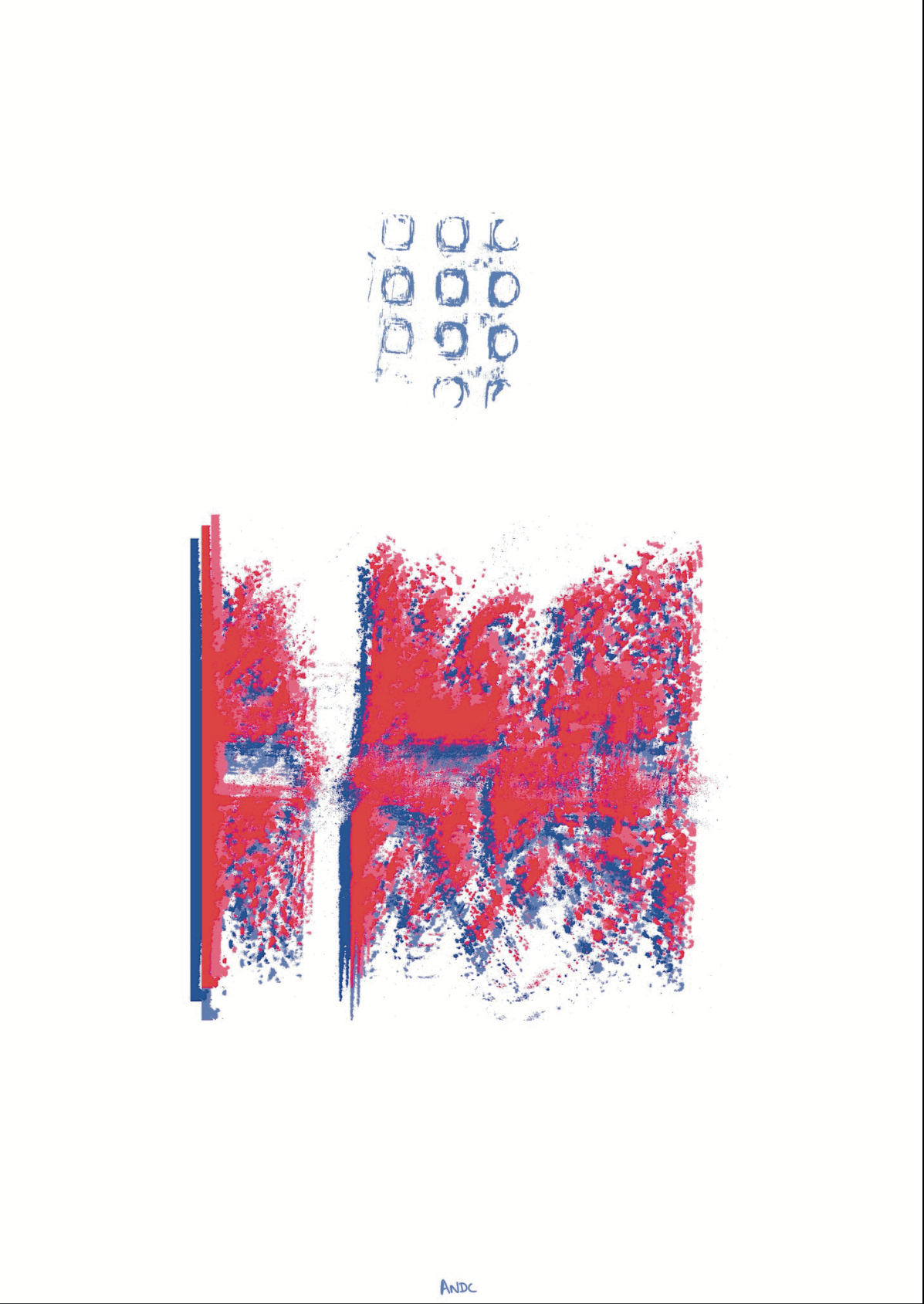 click to expand Texture and Colour II / digitised frottage / 2018